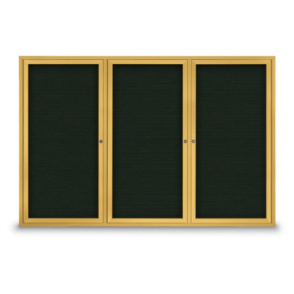 United Visual Products Open Faced Traditional Rounded Corkboard UV643ARC-BRONZE-CLOUD - main